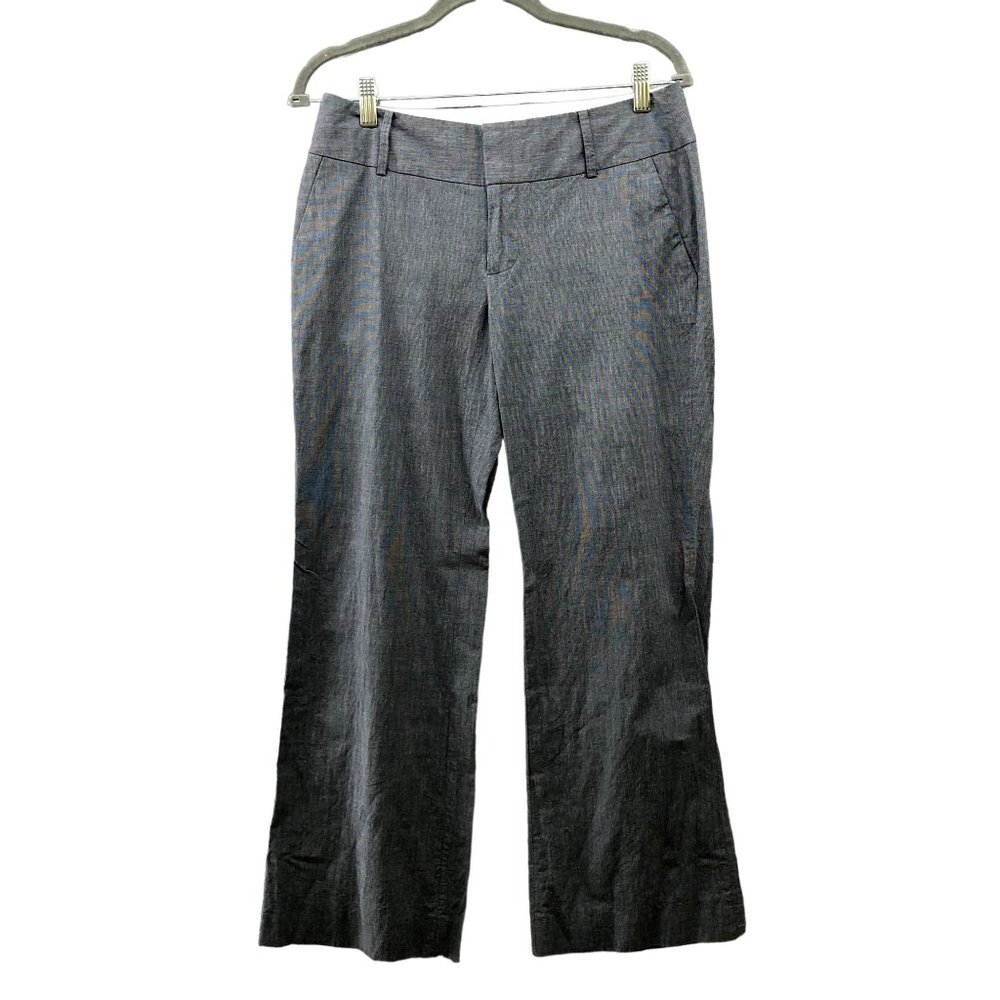Banana Republic Martin Fit Dress Pants Womens 6 Gray Mid Rise Straight Stretch